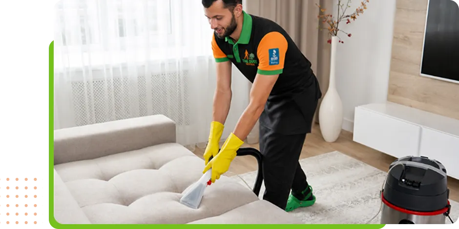 Professional cleaner at work